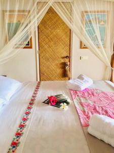 Uma cama ou camas num quarto em Suite totalement équipée avec vue imprenable!!!!