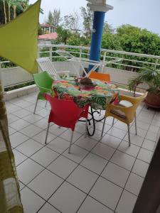 Ban công/sân hiên tại f3 location saisonnière détente tranquillité et belle vue