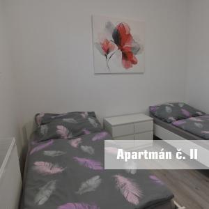 Postel nebo postele na pokoji v ubytování Apartmány U koupaliště