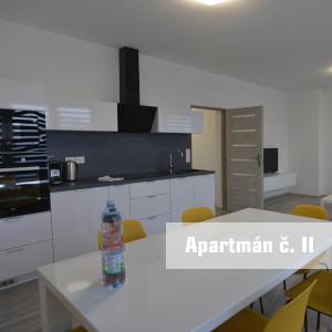 Kuchyň nebo kuchyňský kout v ubytování Apartmány U koupaliště