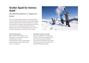 página de un folleto para el gel de los maestros del viaje de esquí glaciar en Haus Franz by ISA AGENTUR, en Bad Kleinkirchheim