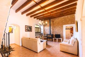 A seating area at Finca Sitjoles