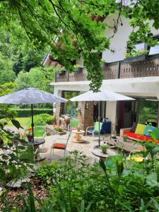 Zahrada ubytování B&B Am Sahrbach