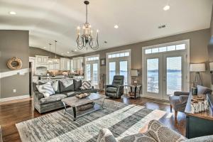 Elegant Lakefront Gem with Dock and Sunset Views!