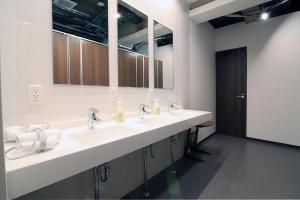 - Baño con 2 lavabos y 2 espejos en BEE-HIVE巣鴨(Sugamo)【男性専用・Male Only】, en Tokio