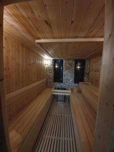 a view of the inside of a sauna at Dream House Hotel & Spa in Kolašin