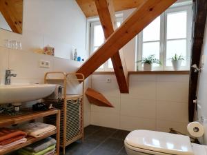 Ένα μπάνιο στο Ferienwohnung "Am Oberen Tor" +23 φωτογραφίες