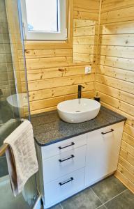 Kúpeľňa v ubytovaní Domek w Górach Sowich "Go Sowie" Jacuzzi Basen Sauna