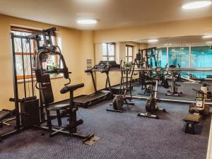 Fitness centrum a/nebo fitness zařízení v ubytování YURA hotel Čeladná BAZÉN A SAUNY ZDARMA