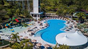 an aerial view of a pool at a resort at Fazzenda Park Resort in Gaspar