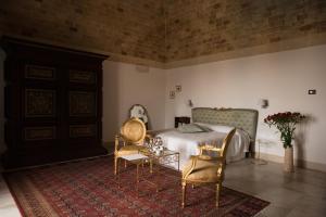 Posezení v ubytování Masseria Fontana di Vite