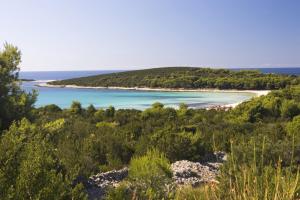 a view of a beach from the top of a hill at Holiday home in Sali with sea view, terrace 4420-1 in Sali +6 photos