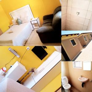 a collage of four pictures of a room at AGNES GUEST HOUSE in Germiston