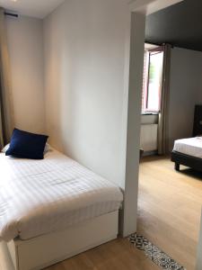Postel nebo postele na pokoji v ubytování Hotel Le Cygne d'Argent