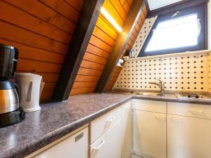 a kitchen with a sink and a window at Holiday Home Ferienwohnpark Immenstaad-3 by Interhome in Immenstaad am Bodensee