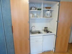 una pequeña cocina con fregadero y armario en Apartment Flesch-1 by Interhome, en Schelingen