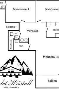 a schematic diagram of aolithicolithicolithicolithicolithic house at Apartment Kristall by Interhome in Zweisimmen