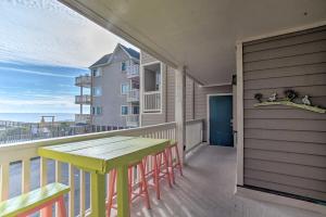 Ocean-View Condo with Deck, Steps to Carolina Beach!