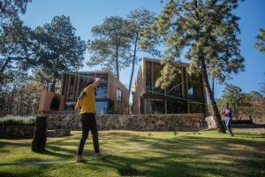 Hosté ubytování Cabaña de lujo con Tina y Fogatero Vistas al Bosque de Mazamitla