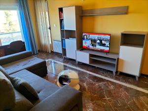 a living room with a couch and a flat screen tv at Piso turístico en Granada. Zona Palacio Deportes in Granada