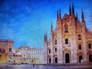 a large cathedral with a building in the background at With FREE secure Parking garage , Montenapoleone Junior Suites - All comforts - The Best Unic location in town - Luxury Shopping & Leisure & Business district all by walk - Subway S-Babila M1 M4 Palestro M1 in Milan