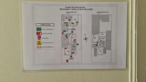 a picture of a plan on a wall at La Ruta de Aysén in Coihaique