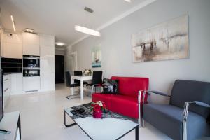 Kuchyň nebo kuchyňský kout v ubytování Apartament Szyndzielnia