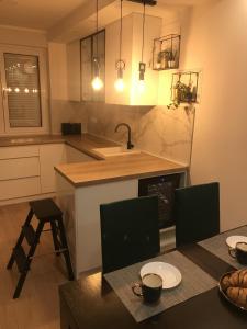 Kuchyň nebo kuchyňský kout v ubytování Central apartment/free parking/free wifi