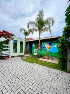 Garður fyrir utan Pousada Vila Campeche