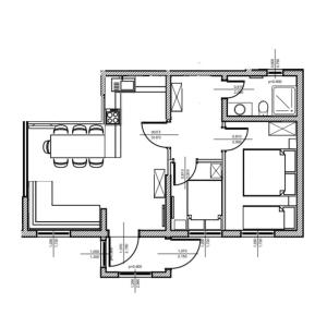 Půdorys ubytování SočaLand Apartmaji