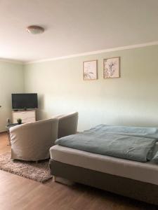 Postel nebo postele na pokoji v ubytování Apartmán Staňkov