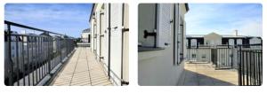 twee foto's van een balkon van een gebouw bij Apartment balcon & parking in Serris