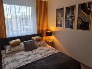 Posteľ alebo postele v izbe v ubytovaní Apartament Nova przy S3