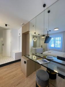 Küche/Küchenzeile in der Unterkunft ConnectIN Apartments