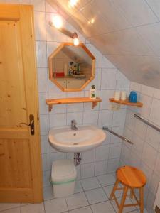 Kleines Ferienhaus Koglerhütte tesisinde bir banyo