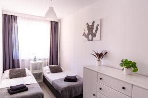 Posteľ alebo postele v izbe v ubytovaní Apartament Anna