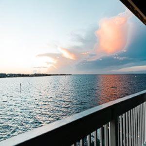 a view of the ocean from a boat at The Suites at Fishermen's Village - 2 Bedroom Suites in Punta Gorda