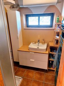 Kamar mandi di CHALET BORŮVKA - biofarma na samotě v lesích