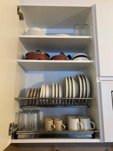 Kuchyň nebo kuchyňský kout v ubytování Cozy centre apartament Kuopio