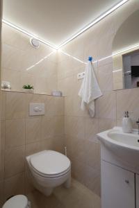 Kúpeľňa v ubytovaní Vito Apartman + 37 fotografií