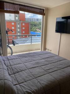 Katil atau katil-katil dalam bilik di Precioso apartamento 1D+1B // Jumbo+centro 5 min