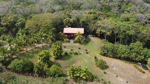 an aerial view of a house in the middle of a garden at Jodokus Inn in Montezuma