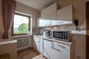 Η κουζίνα ή μικρή κουζίνα στο Ferienwohnanlage Bergschlößl Appartement Nr18 +4 φωτογραφίες