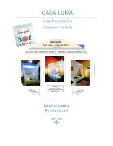 a screenshot of the casa luna website at Casa LuNa -Estratégica Ubicación- in Medellín