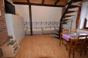 Kuchyň nebo kuchyňský kout v ubytování Apartmány Sněženka
