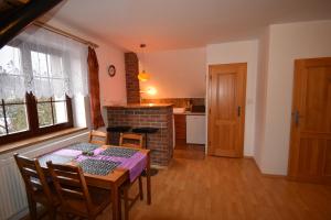 Kuchyň nebo kuchyňský kout v ubytování Apartmány Sněženka