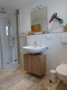 Koupelna v ubytování Ferienwohnung Grüntenblick