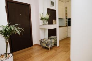 Kuchyň nebo kuchyňský kout v ubytování Lusso Apartman