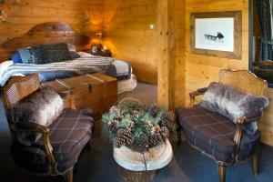Posezení v ubytování Chalet-Hôtel & Spa Les Cimes