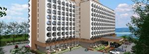 a rendering of a rendering of a building at Silver Side Apartments in Siófok